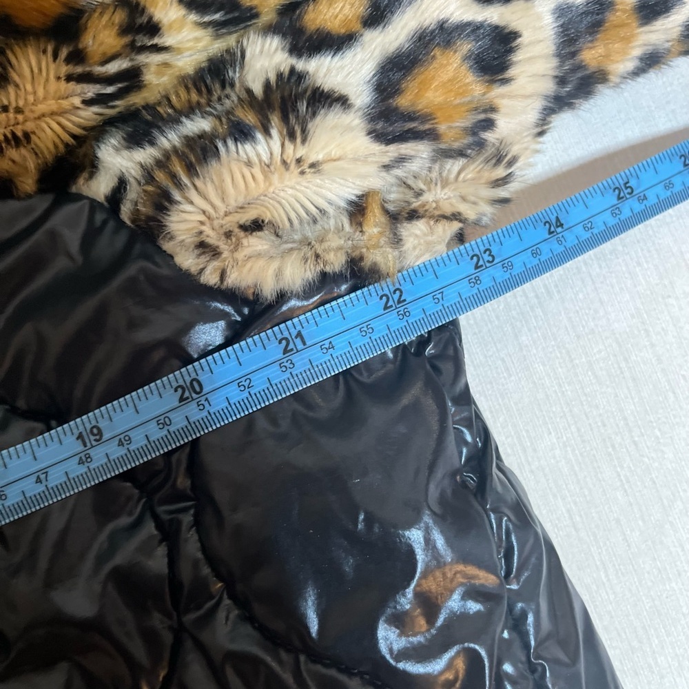 Sandy Liang Jacket - Women's Large Black - Faux Leopard Ski Coat Designer - Picture 11 of 13